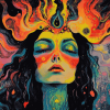 Psychedelic Witch Art Diamond Painting