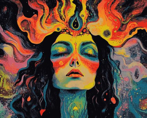 Psychedelic Witch Art Diamond Painting