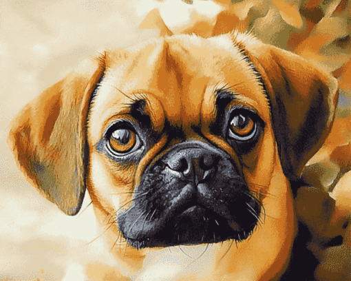 Puggle Puppy Diamond Painting