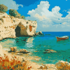 Puglia Seaside Scenery Diamond Painting