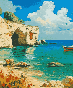 Puglia Seaside Scenery Diamond Painting