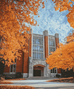 Purdue University Autumn Scenery Diamond Painting