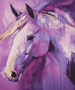 Purple Abstract Horse Diamond Painting