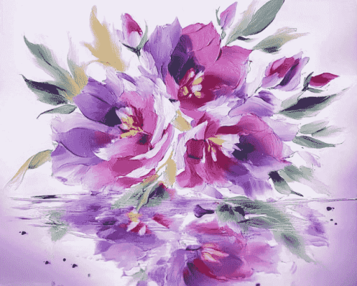 Purple Blossoms Diamond Painting