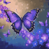 Purple Butterfly Insects Diamond Painting