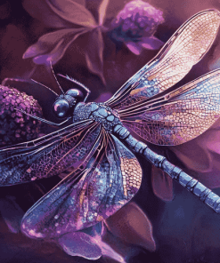 Purple Dragonfly Blue Insect Diamond Painting