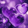 Purple Hearts Diamond Painting