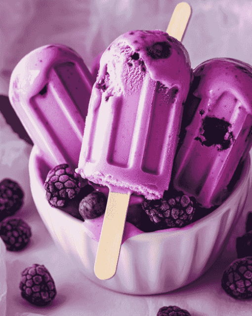 Purple Ice Cream Delight Diamond Painting