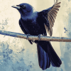 Purple Martin Bird Diamond Painting