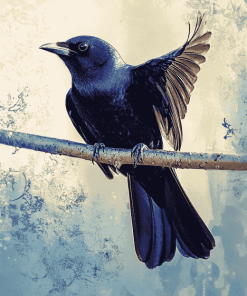 Purple Martin Bird Diamond Painting