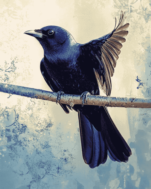 Purple Martin Bird Diamond Painting