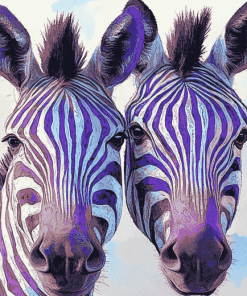 Purple Zebra Diamond Painting