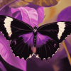 Purple and Black Butterfly Diamond Painting