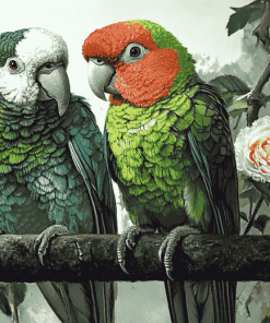 Quaker Parrot Birds Diamond Painting