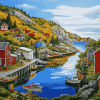 Quidi Vidi River Landscape Diamond Painting