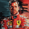 Racing Icon Sebastian Vettel Diamond Painting