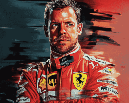 Racing Icon Sebastian Vettel Diamond Painting