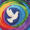 Rainbow Dove Animation Diamond Painting