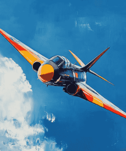 Rainbow Hawker Hunter Jets Diamond Painting