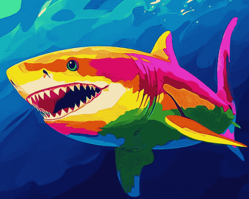 Rainbow Shark Diamond Painting