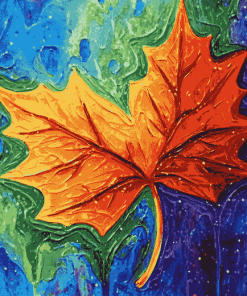 Rainy Maple Heart Diamond Painting