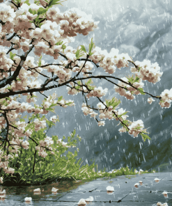 Rainy Spring Landscape Diamond Painting