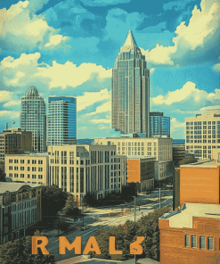 Raleigh Cityscape Diamond Painting