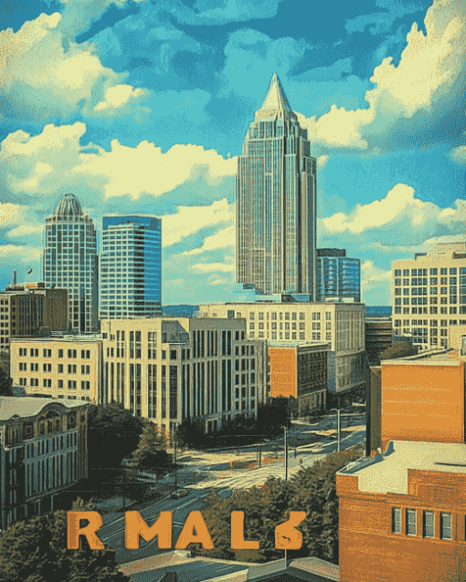 Raleigh Cityscape Diamond Painting