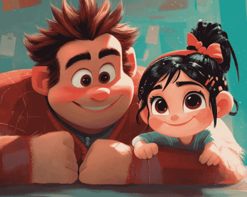 Ralph and Vanellope Animation Diamond Painting