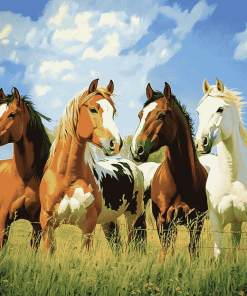 Ranch Horses Diamond Painting