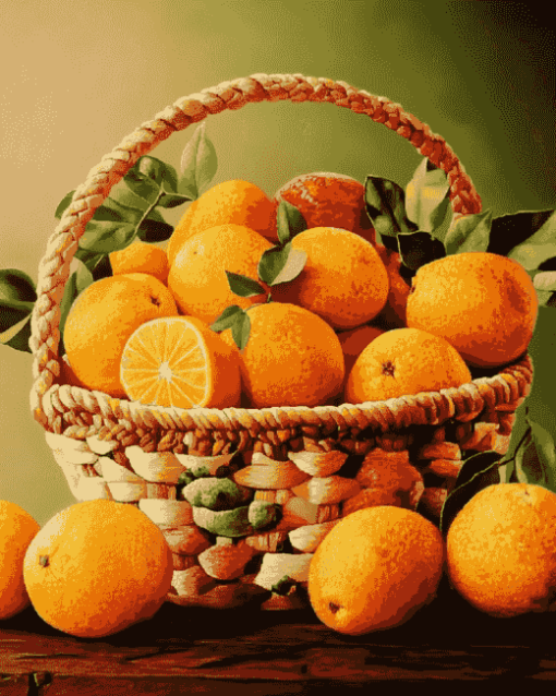 Rangpur Lemon Fruit Basket Diamond Painting