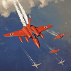 Red Arrows Vulcan Jets Diamond Painting