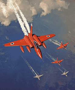 Red Arrows Vulcan Jets Diamond Painting