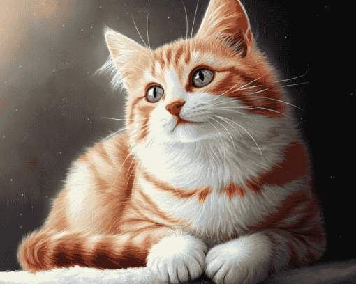 Red Cat Diamond Painting