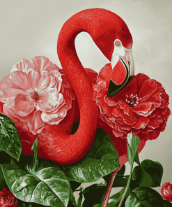 Red Flamingo Diamond Painting