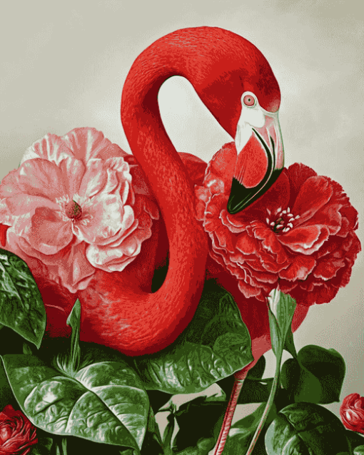 Red Flamingo Diamond Painting