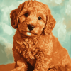 Red Goldendoodle Puppy Diamond Painting