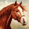 Red Native Horse Diamond Painting