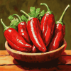 Red Peppers Vegetables Diamond Painting