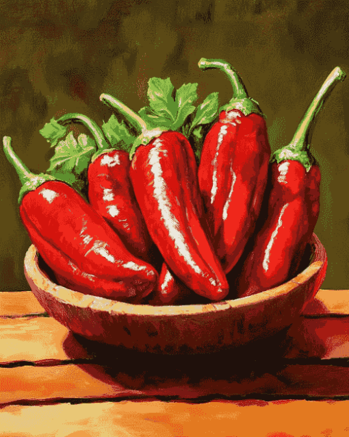 Red Peppers Vegetables Diamond Painting