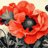 Red Poppy Flower Diamond Painting