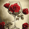 Red Rose Glass Bloom Diamond Painting