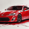 Red Scion Sports Car Diamond Painting