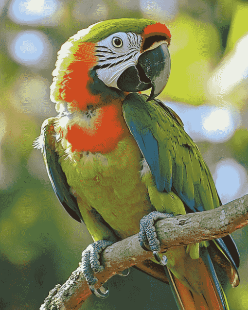 Red Shouldered Bird Diamond Painting