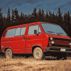 Red Vanagon Classic Vans Diamond Painting