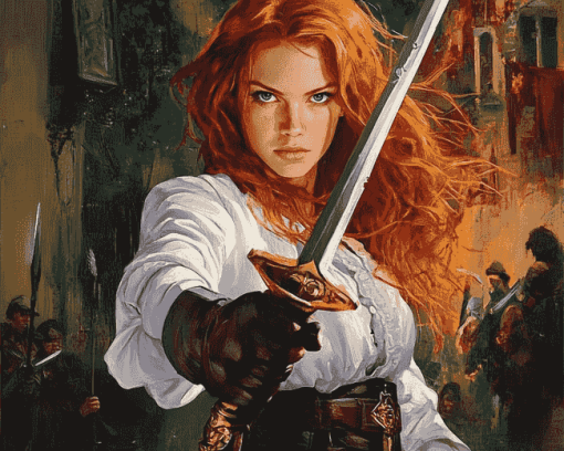 Redhead Warrior Woman Diamond Painting