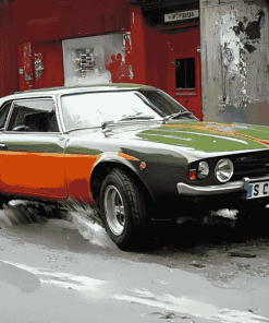 Reliant Scimitar Classic Car Diamond Painting