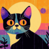 Retro Kitty Diamond Painting