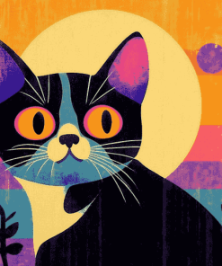 Retro Kitty Diamond Painting