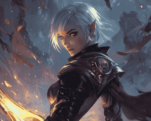 Riven Online Game Character Diamond Painting